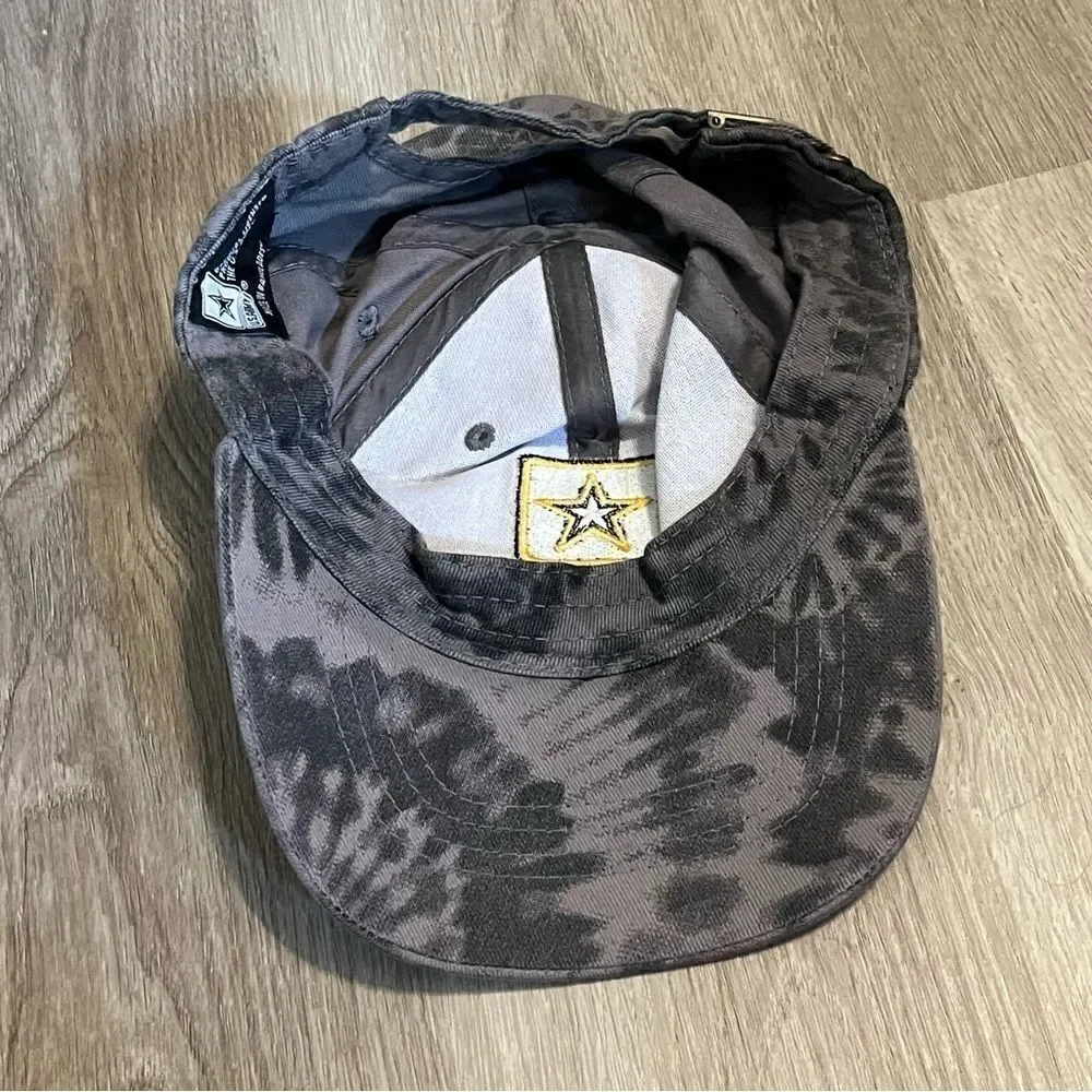 US Army Grey Tie Dye Baseball Hat